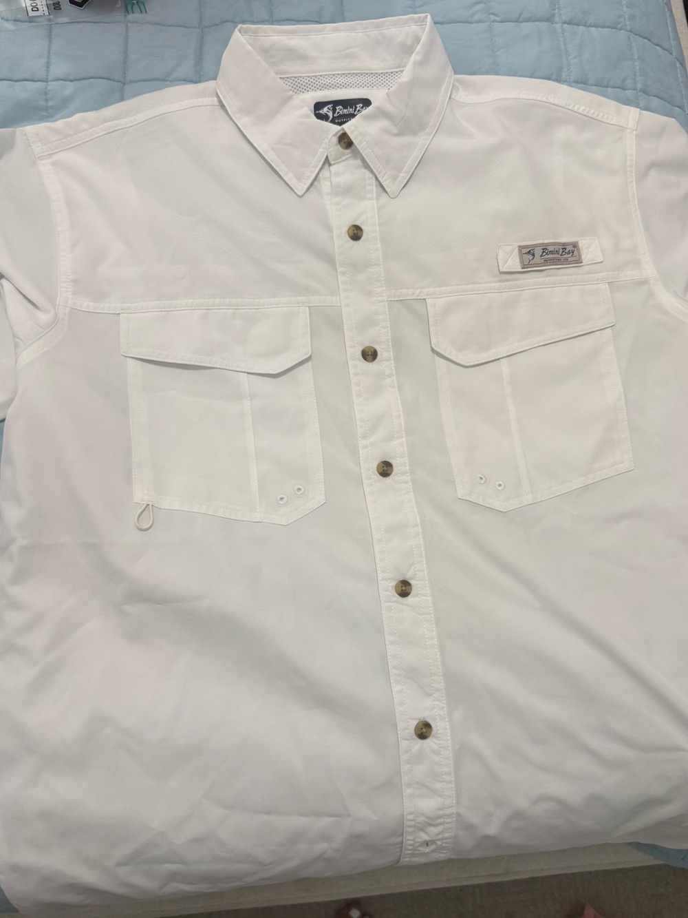 Bimini Bay Men's White Casual Button-Down Shirt